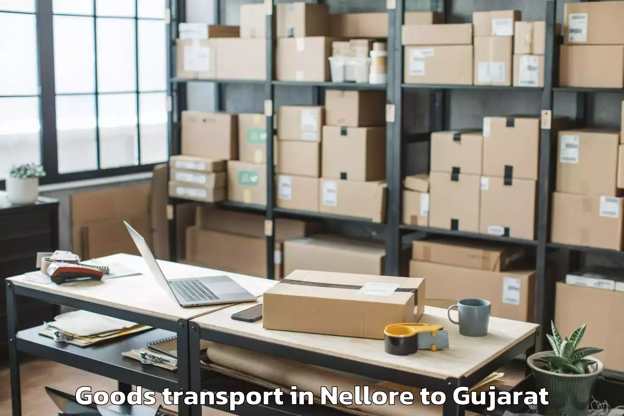 Discover Nellore to Jodiya Bandar Goods Transport